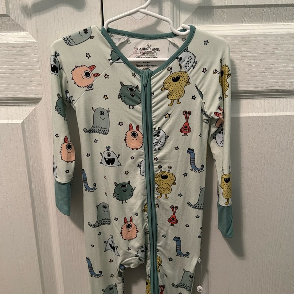 Caden lane monster mash 12-18 m zip one piece nwt